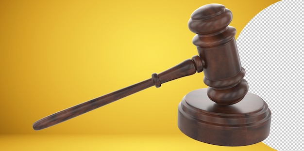 Judge hammer  law gavel. Auction court hammer bid authority concept symbol Transparent PNG
