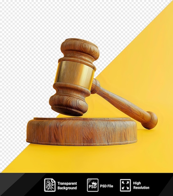 Судья молоток молоток для судебного разбирательства деревянный аукционный молоток с деревянной стойкой закон и справедливость концепция png psd