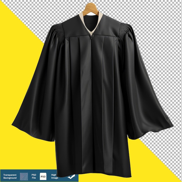 PSD judges robe isolated on white background transparent background png psd