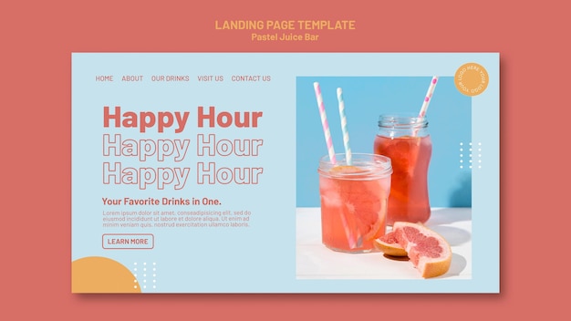 Juice bar landing page template