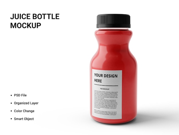 Design mockup bottiglia di succo