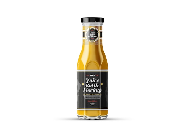 Juice bottle mockup template