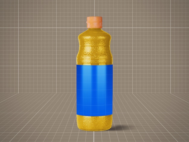 PSD Макет бутылки сока