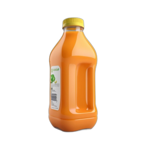 Juice bottle psd on a white background