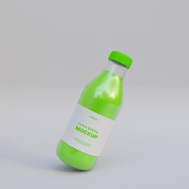 PSD juice bottle realistic mockup