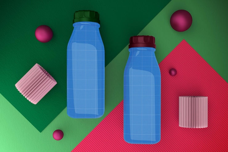 PSD juice bottle top view