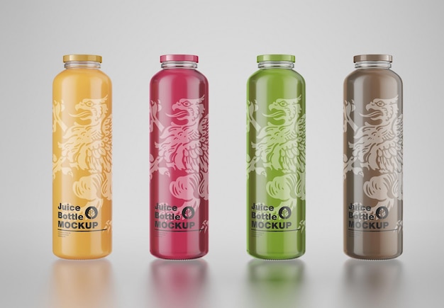 PSD juice bottles mockup