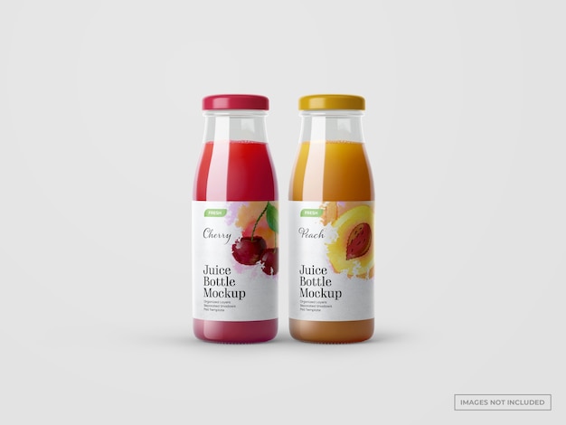 Mockup di bottiglie di succo