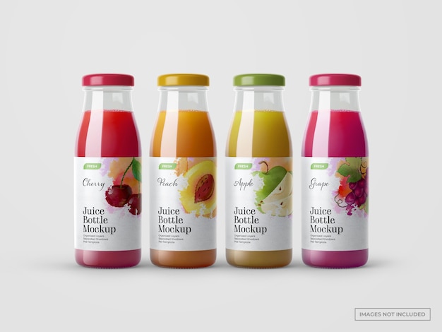 PSD juice bottles mockups