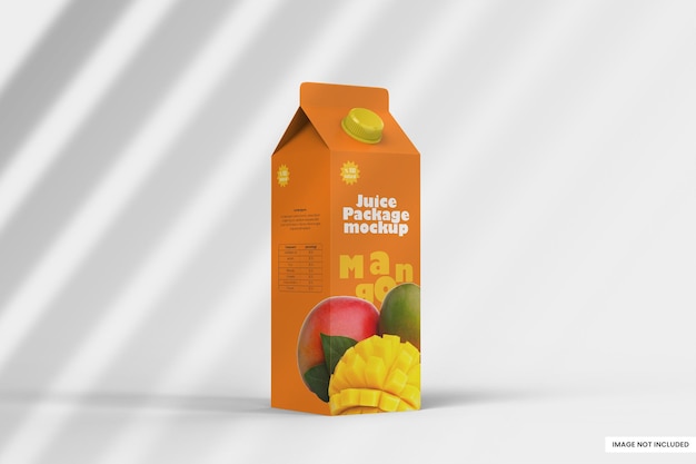 PSD juice box mockup psd template