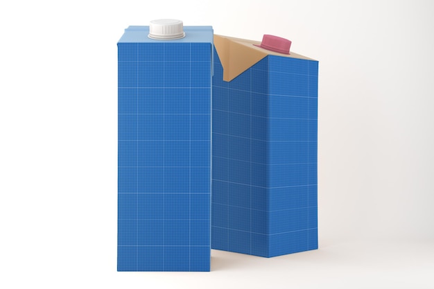 PSD juice carton box mockup