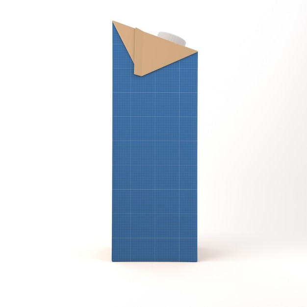 PSD juice carton box perspective side