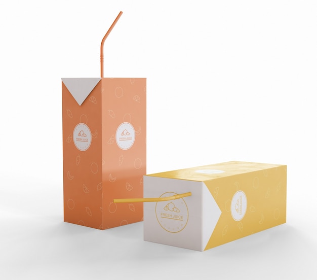 PSD juice carton packaging mockup