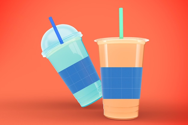 Juice Cups Mockup