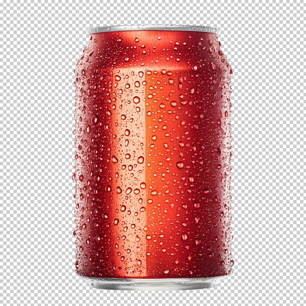 Juice drink can isolated on transparent background