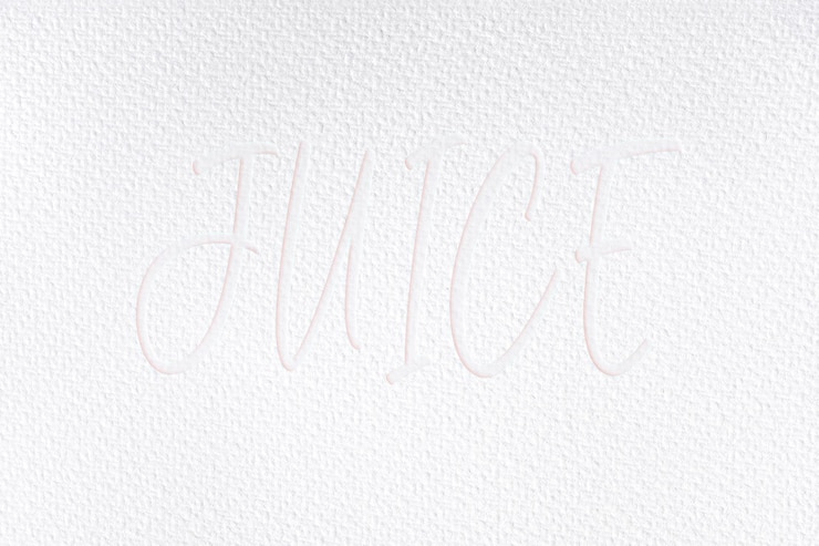 PSD juice embossed paper editable text effect