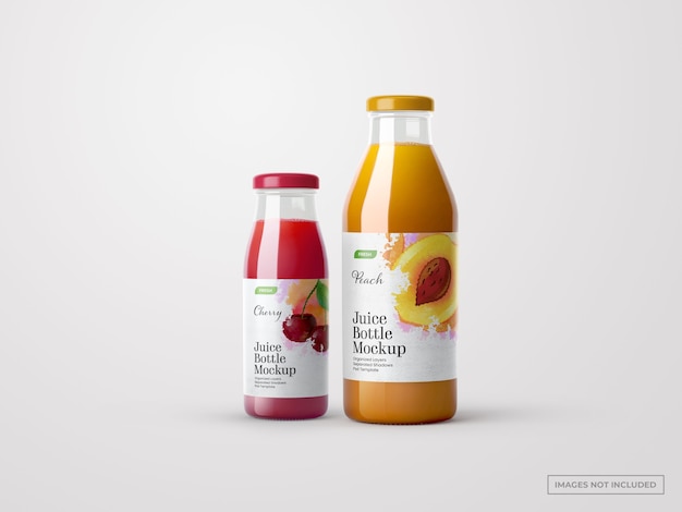 Juice flessen mockups