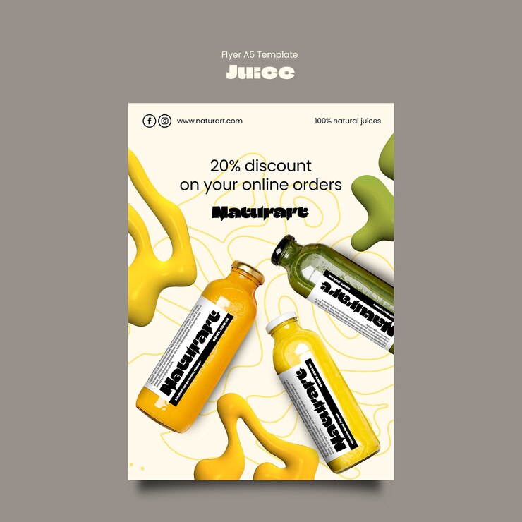 PSD juice flyer template design