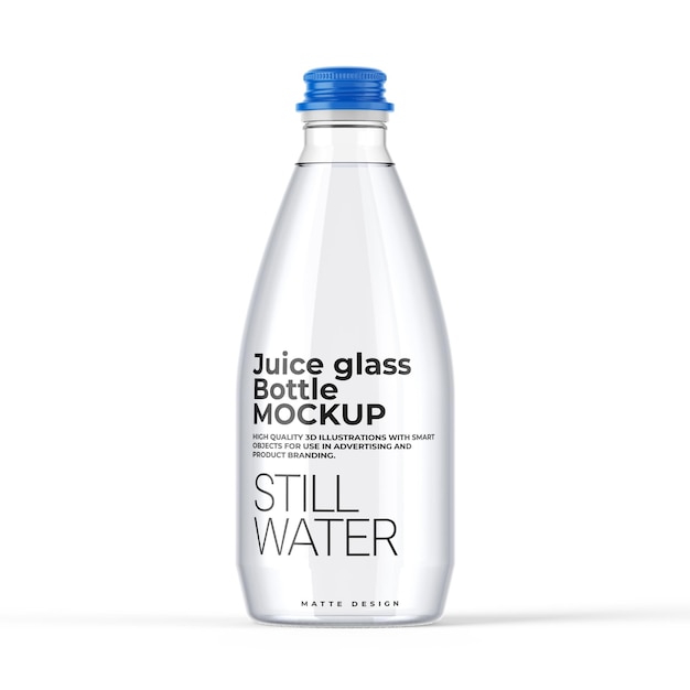 Juice glass bottle mockup