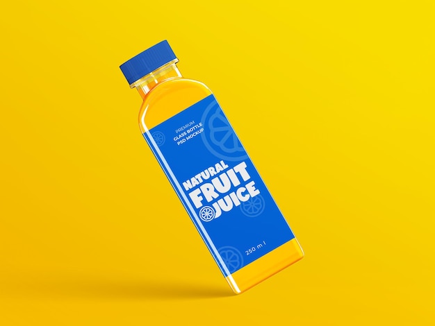 Juice glass bottle mockup