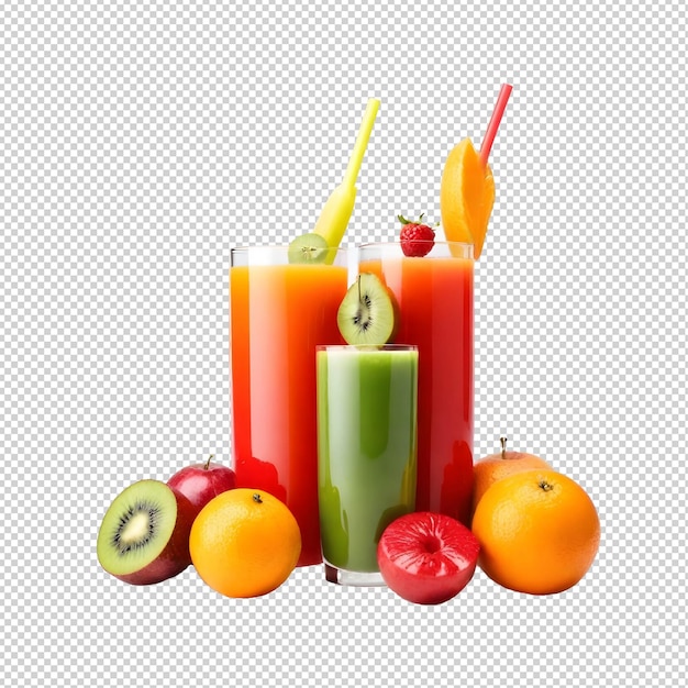 PSD juice in a glass with fruits and nearby fruits