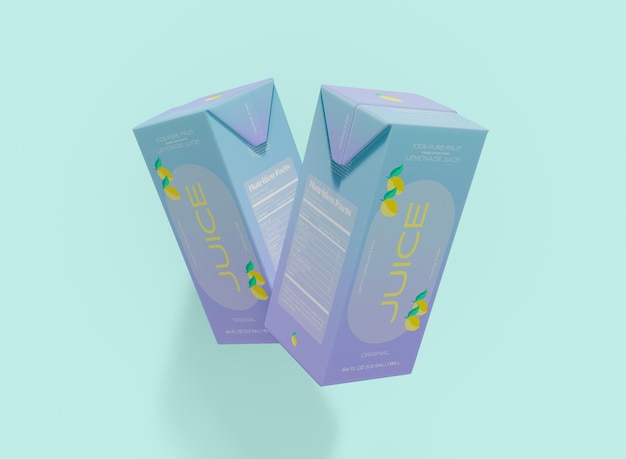 Juice or milk boxes mockup