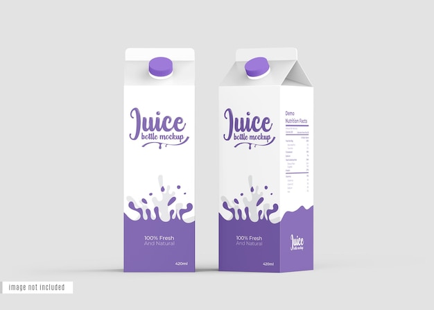 Juice packaging mockup