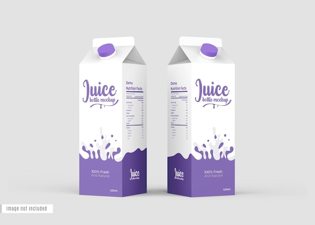 Juice packaging mockup