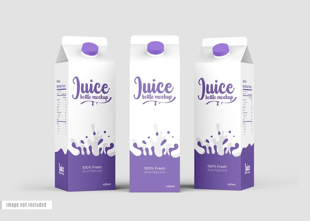 Juice packaging mockup