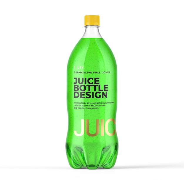 juice pet bottle mockup