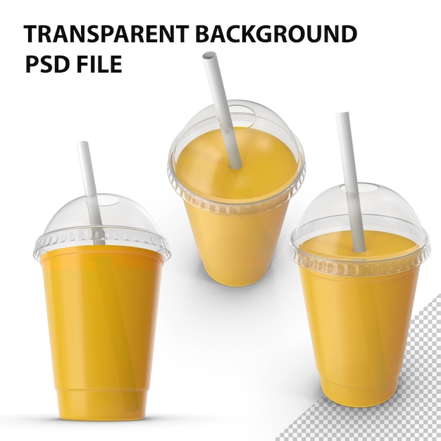 PSD juice plastic cup png