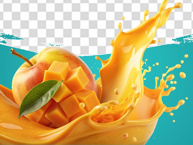 PSD juice splash isolated on a white background