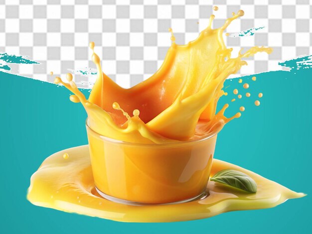 PSD juice splash isolated on a white background