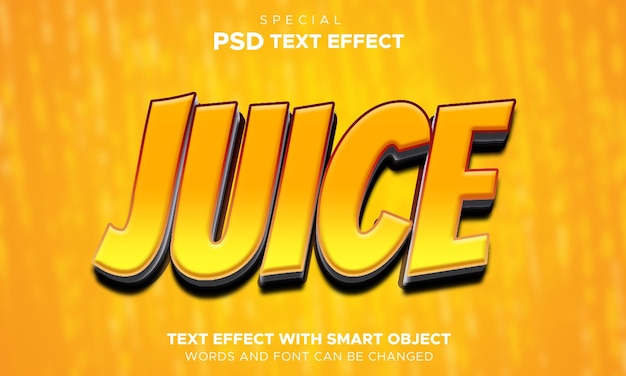 Juice text effect bewerkbaar slim object