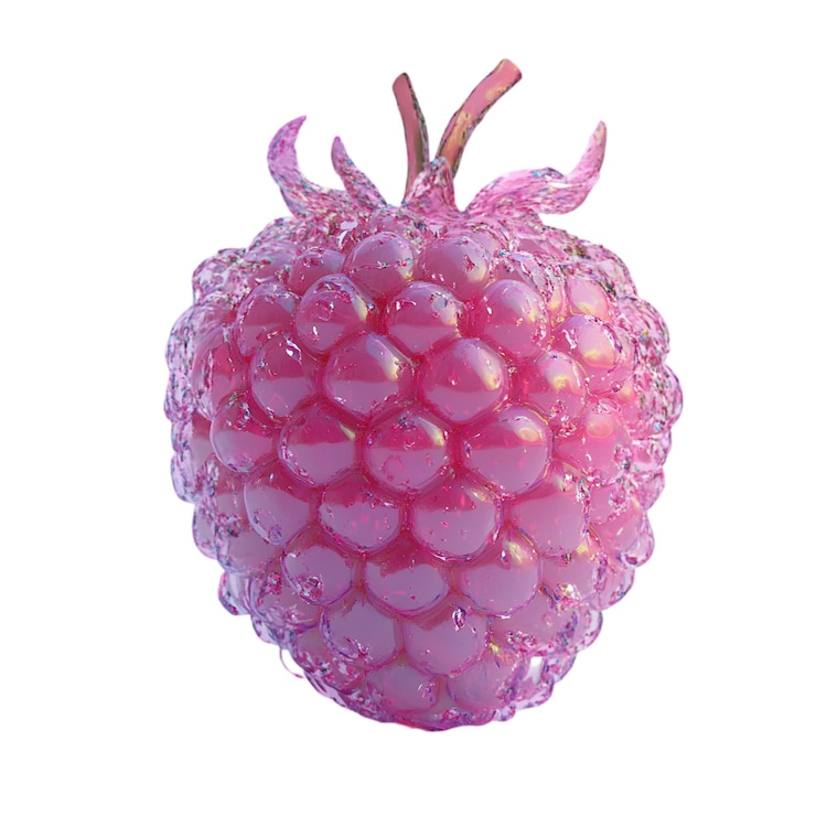 PSD juicy pink raspberry