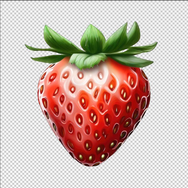 PSD juicy strawberry illustration in png