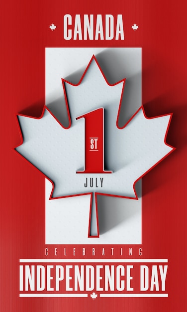 1 luglio Celebrazione del giorno dell'indipendenza in Canada - Modificabile