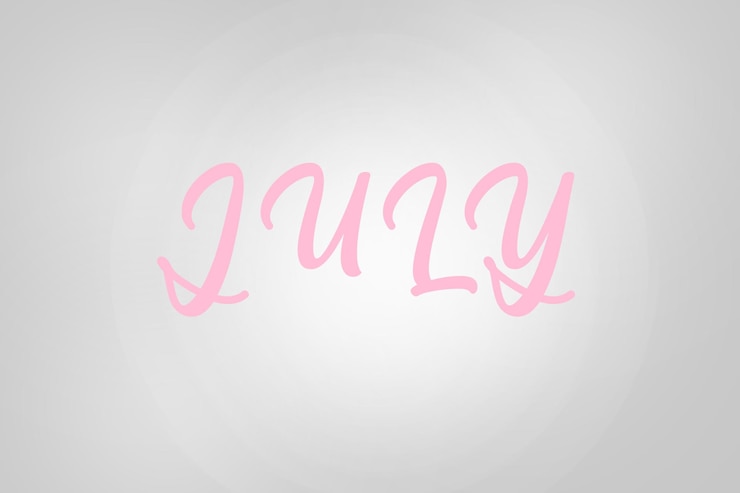 PSD july editable text effect