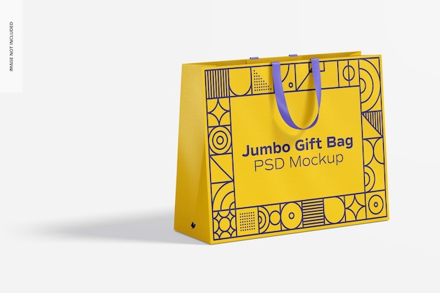 Jumbo-cadeauzakje met mockup met linthandvat