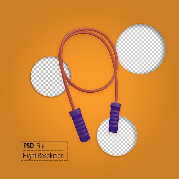 Jump rope 3d icon