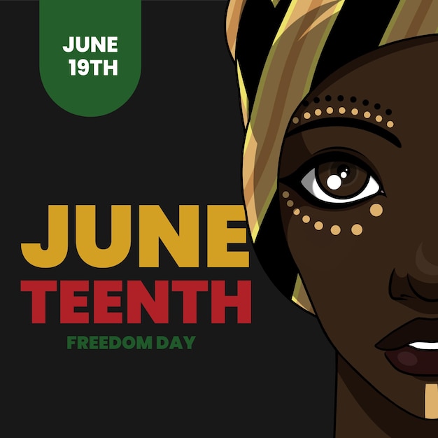 PSD juneteenth freedom day instagram post