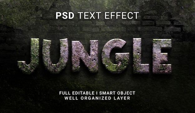 PSD jungle 3d style text effect