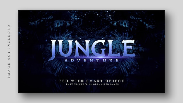 Jungle adventure cinematic title text effect