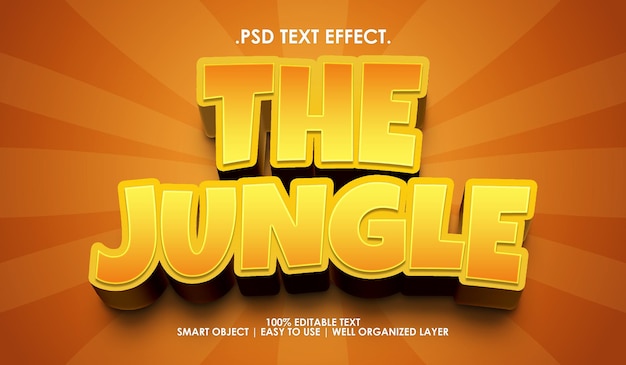 the jungle cartoon text style effect