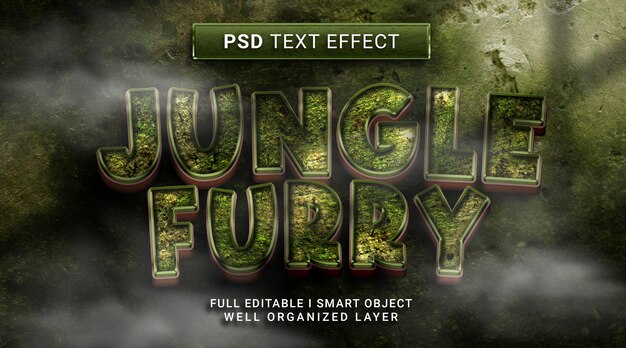 Jungle furry text effect