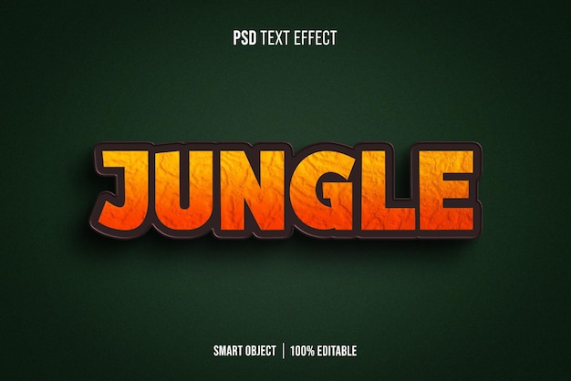 Jungle text effect with smart object