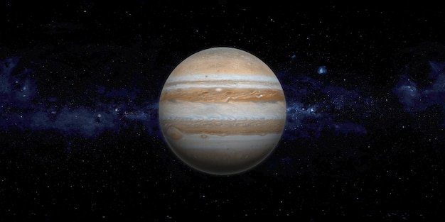 PSD giove e la via lattea sullo sfondo della galassia