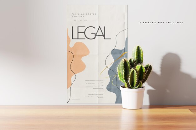 Juridische maat Flyer of poster mockup