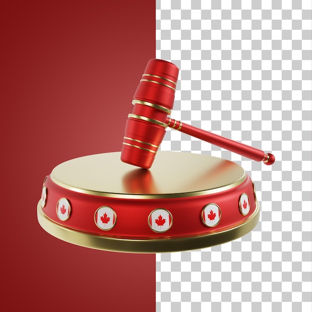 PSD justice canada flag 3d rendering