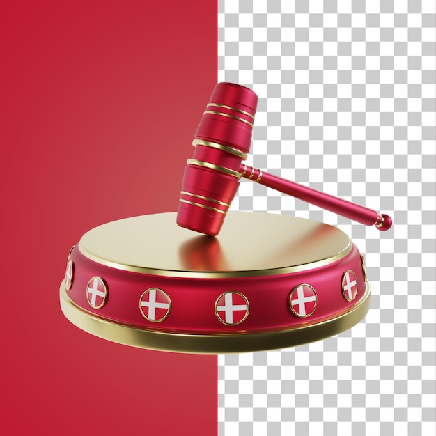 Justice denmark flag 3d rendering